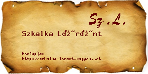 Szkalka Lóránt névjegykártya